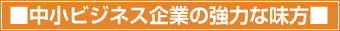 中小ビジネス企業の強力な見方
